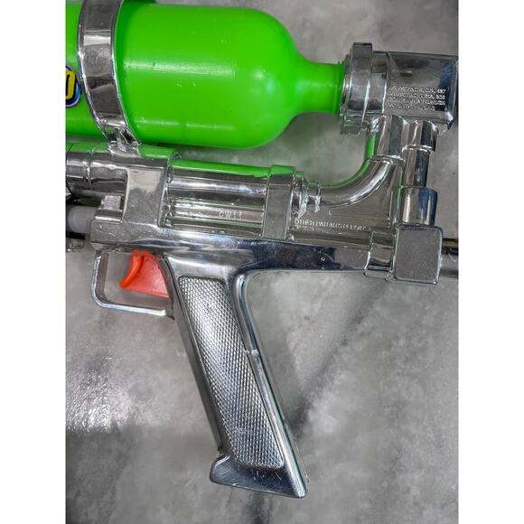 Vintage Larami Super Soaker 50 10th Anniversary Chrome Water Gun 2000 Rare - Picture 6 of 10